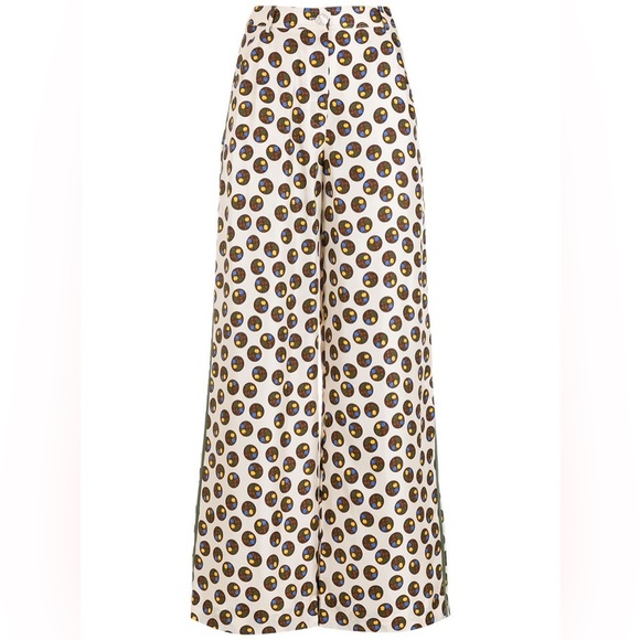 Tory Burch 100% Silk Wide Leg Pant Size 8 - Picture 3 of 8